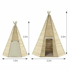 Plum Play Plum Great Wooden Teepee Hideaway -Zippi shop 27624 3