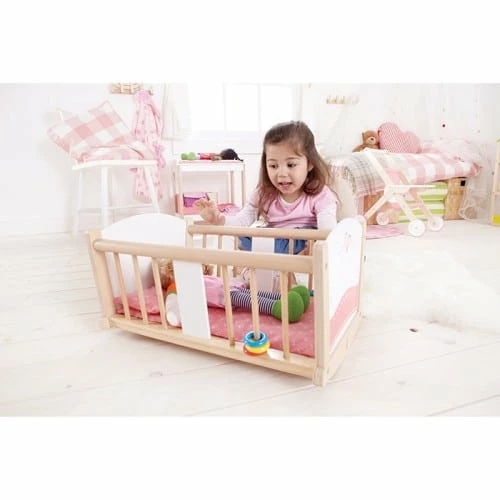 Hape Rock-a-Bye Baby Cradle 2 Hape Rock-a-Bye Baby Cradle - Image 2