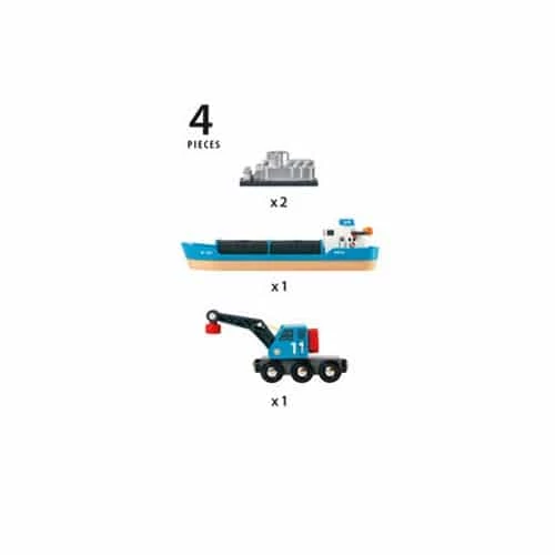 BRIO Container & Crane Wagon 4 Pieces 4 BRIO Container & Crane Wagon 4 Pieces - Image 4