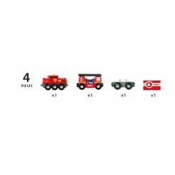 BRIO Vehicle Rescue Firefighting Train 4 Pieces -Zippi shop BRIO Vehicle Rescue Firefighting Train 4 Pieces 4