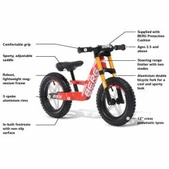 Berg Biky Cross Balance Bike Red -Zippi shop Berg Biky Cross Balance Bike Red 5