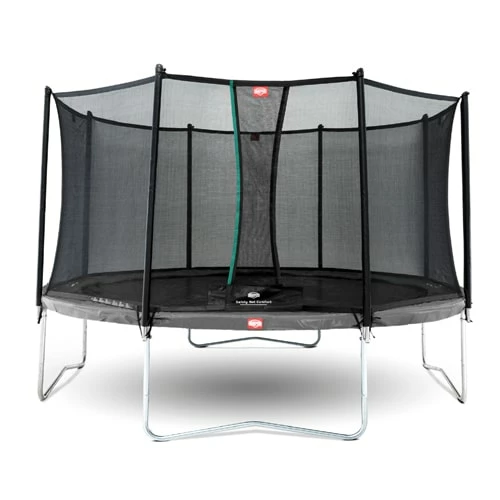 Berg Favorit Grey Trampoline With Safety Net Comfort 270 CM Diameter Medium 8FT 1 Berg Favorit Grey Trampoline With Safety Net Comfort 270 CM Diameter Medium 8FT