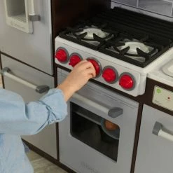 KidKraft Uptown Elite Espresso Wooden Play Kitchen With EZ Kraft Assembly -Zippi shop KidKraft Uptown Elite Espresso Wooden Play Kitchen with EZ Kraft Assembly 10