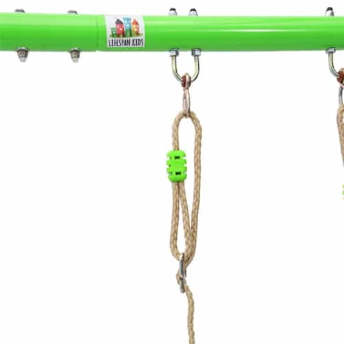 Lifespan Kids Hurley 2 Metal Swing Set With Slippery Slide And Hoop 4 Lifespan Kids Hurley 2 Metal Swing Set With Slippery Slide And Hoop - Image 4