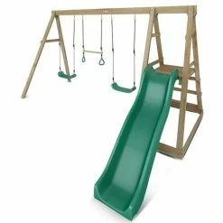 Lifespan Kids Winston 3 Station Timber Swing Set With Slide -Zippi shop Lifespan Kids Winston 3 Station Timber Swing Set with Slide 3