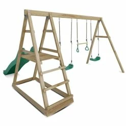 Lifespan Kids Winston 3 Station Timber Swing Set With Slide -Zippi shop Lifespan Kids Winston 3 Station Timber Swing Set with Slide 4