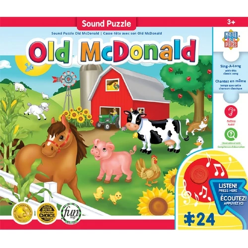 Misc Masterpieces Puzzle Educational Sing-a-Long Old McDonald Puzzle 24 Pieces 2 Misc Masterpieces Puzzle Educational Sing-a-Long Old McDonald Puzzle 24 Pieces - Image 2