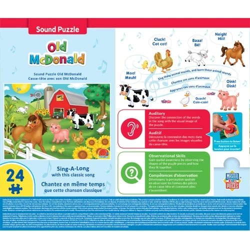 Misc Masterpieces Puzzle Educational Sing-a-Long Old McDonald Puzzle 24 Pieces 4 Misc Masterpieces Puzzle Educational Sing-a-Long Old McDonald Puzzle 24 Pieces - Image 4