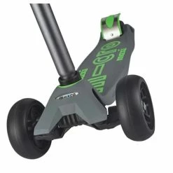 Micro Maxi Deluxe Pro Scooter Grey And Green -Zippi shop Micro Maxi Deluxe Pro Scooter Grey and Green 2