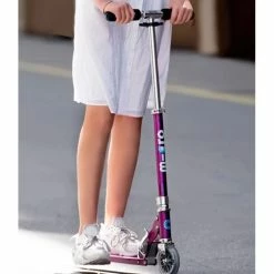 Micro Sprite Light Up Scooter Purple LED Wheels -Zippi shop Micro Sprite Light Up Scooter Purple 4