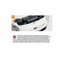 Peg Perego Fiat 500 12V White Ride On -Zippi shop Peg Perego Fiat 500 12V White 3