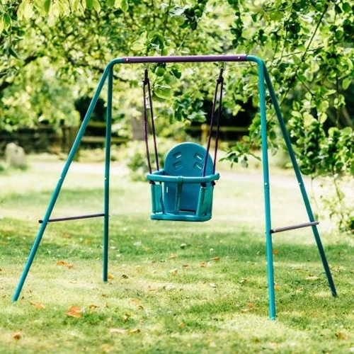 Plum Play Plum 2-In-1 Baby Swing Set Purple/Teal 4 Plum Play Plum 2-In-1 Baby Swing Set Purple/Teal - Image 4