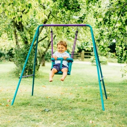 Plum Play Plum 2-In-1 Baby Swing Set Purple/Teal 5 Plum Play Plum 2-In-1 Baby Swing Set Purple/Teal - Image 5