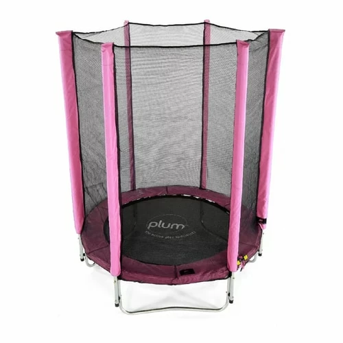 Plum Play Plum 4.5FT Junior Trampoline With Enclosure Net Pink 2 Plum Play Plum 4.5FT Junior Trampoline With Enclosure Net Pink - Image 2