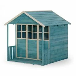 Plum Play Plum Wooden Cubby Playhouse Teal -Zippi shop Plum Deckhouse Wooden Playhouse Teal 2