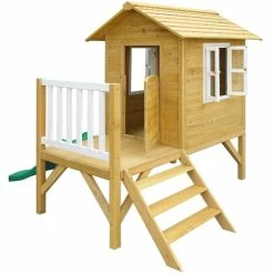 Lifespan Kids Wallaby 2 Cubby House With Green Slide -Zippi shop Wallaby 2 Cubby House with Green Slide 03