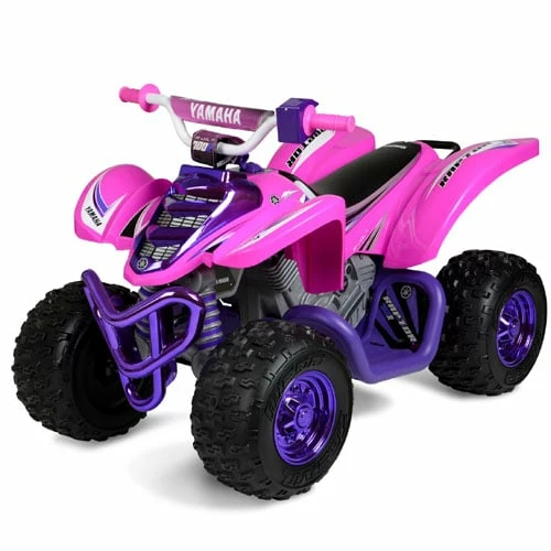 Yamaha 12 Volt Electric Raptor Quad Bike ATV Pink And Purple 1 Yamaha 12 Volt Electric Raptor Quad Bike ATV Pink And Purple