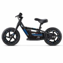 Zippi Electric Zippi Rippa 12″ Kids Balance Electric Bike Black With Blue Sticker Set