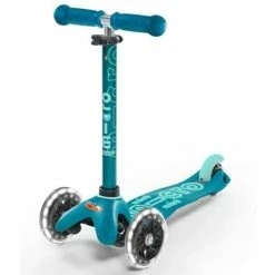 Micro Mini Deluxe Led Scooter Aqua -Zippi shop micro mini deluxe led scooter aqua 3